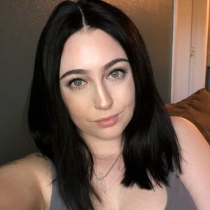 Human hair black wig front lace